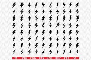 SVG Flash lighting, Black Silhouette, an Object Graphic by DesignStudioRM