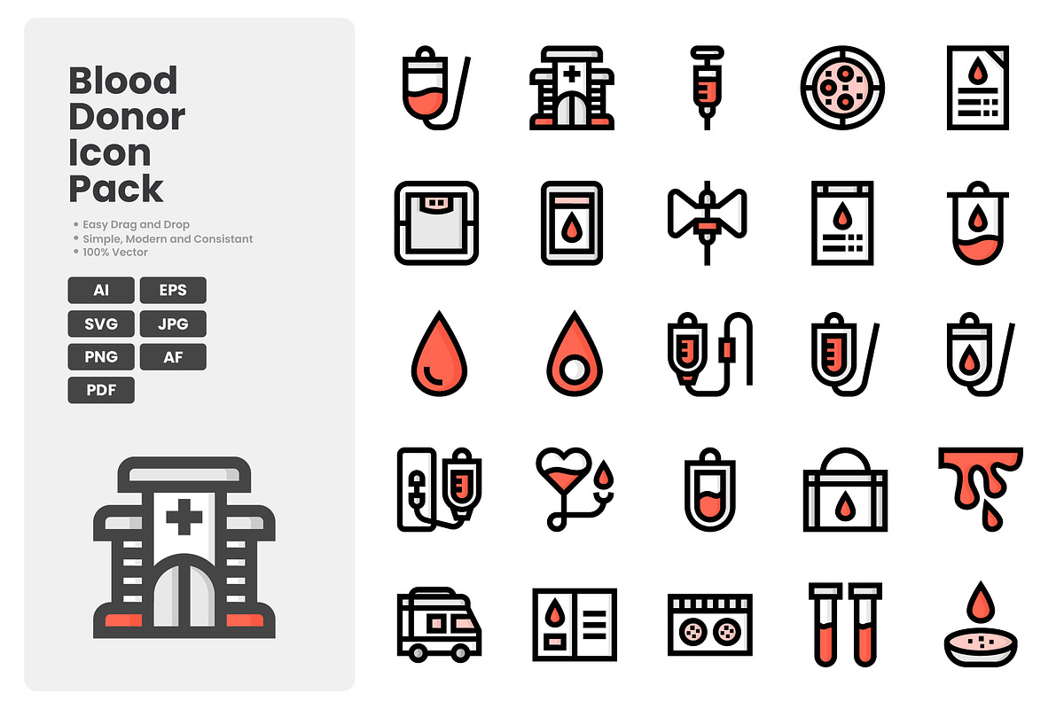 Blood Donor Icons, a Duotone Icon by erifqizeicon (Photo 3 of 3)