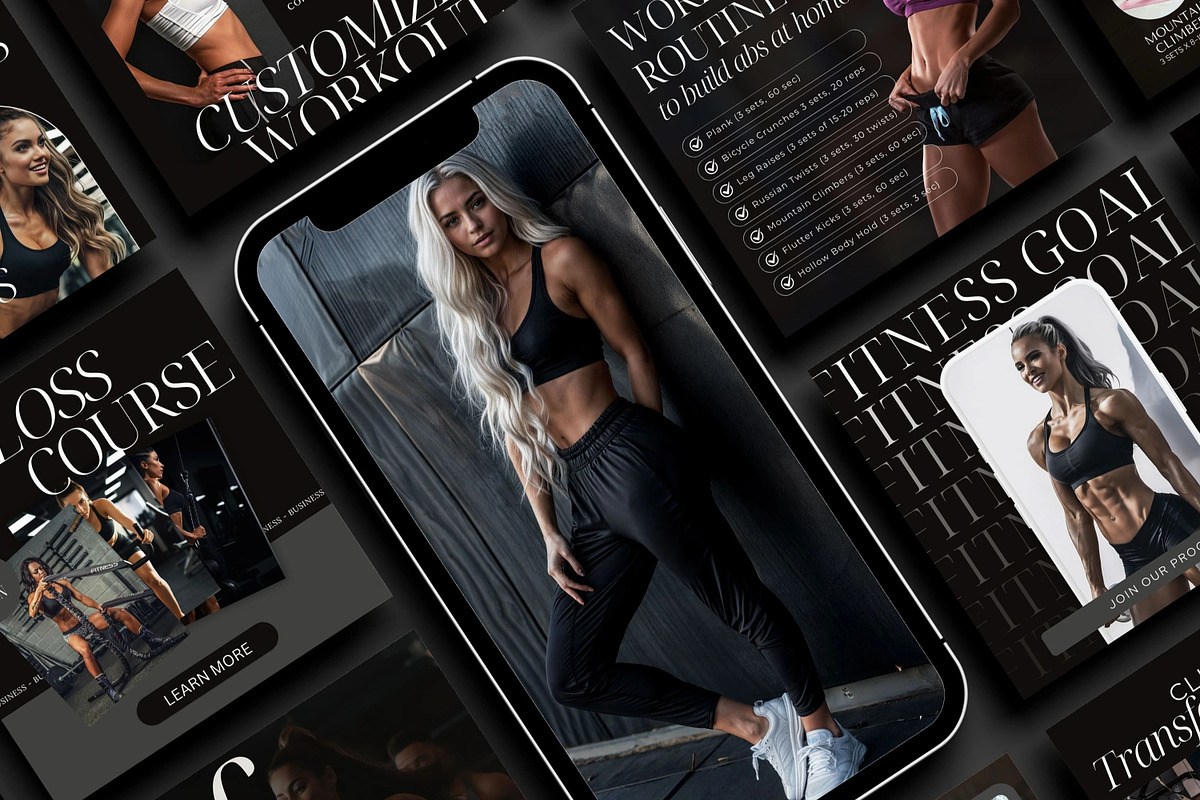 Fitness Coach Instagram Template, a Social Media Template by SwitzerShop (Photo 4 of 8)