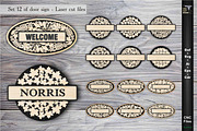 12 Welcome sign | laser cut template, a Pattern Graphic by CncCutModel (Thumbnail 1 of 5)