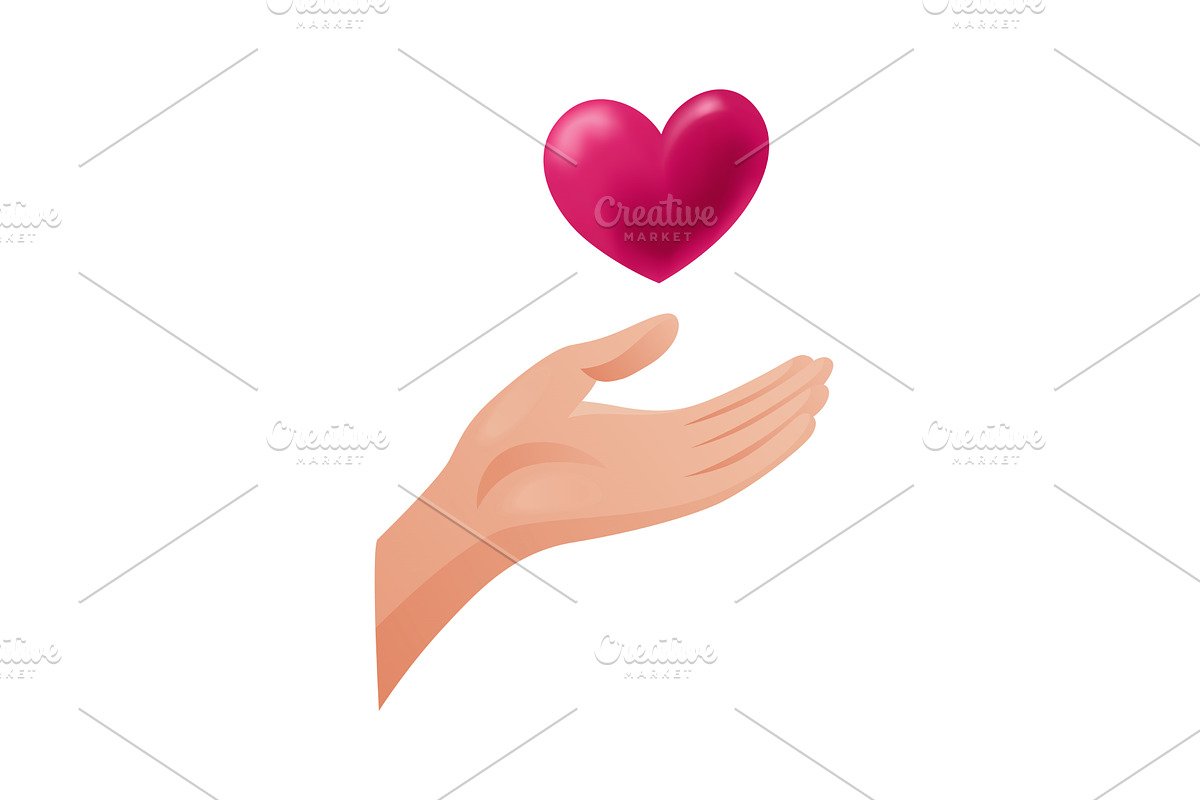 A Hand is Offering a Heart, an Object Illustration by Things for designers