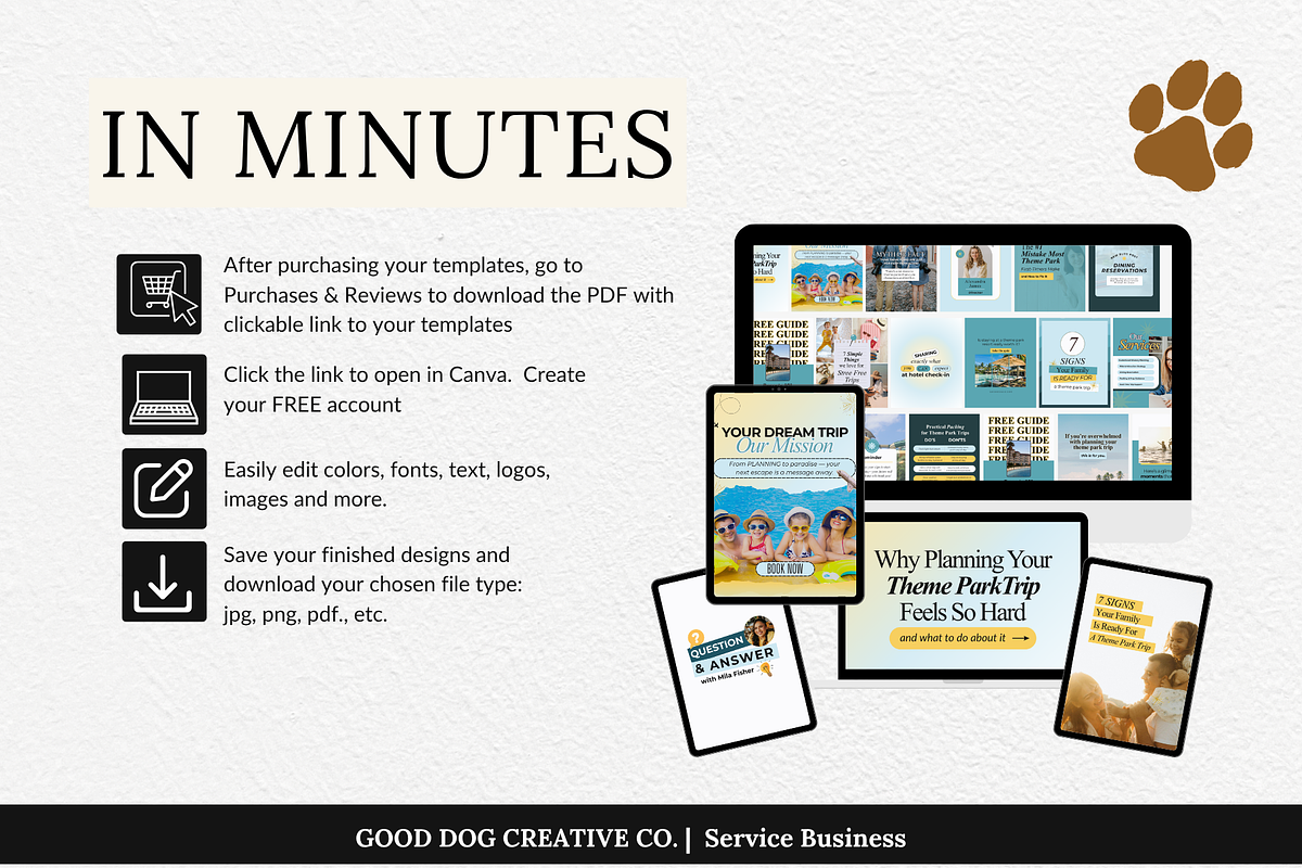 Travel Agent Social Media Templates, a Social Media Template by gooddogcreativeco (Photo 7 of 9)
