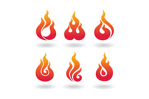 decorative  flame set2