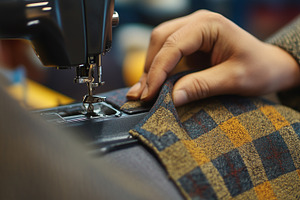 Close up of a tailor sewing, a Beauty & Fashion Photo by MistyDay