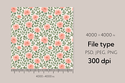 Seamless Rose Floral Pattern, a Pattern Graphic by Casa Mandarina (Thumbnail 2 of 6)