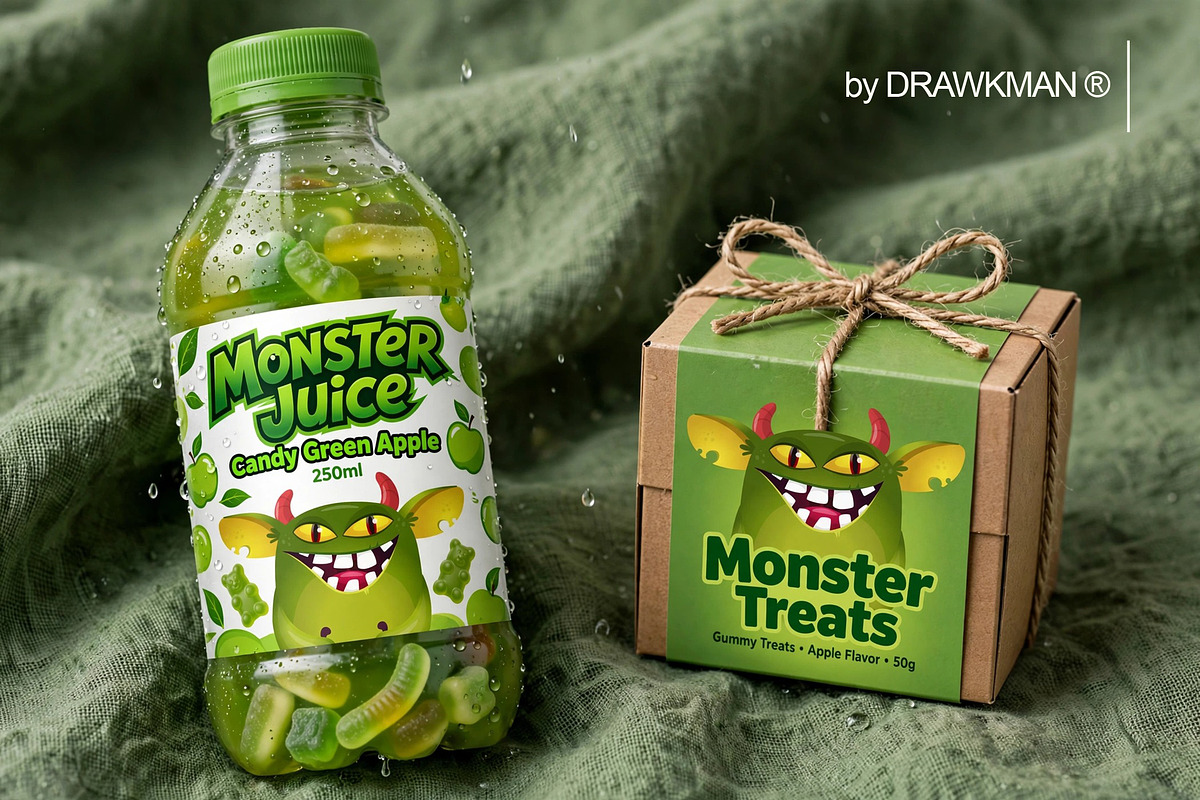 Frosty Fangs - 6 Cute Monsters, a Decorative Illustration by D R A W K M A N (Photo 2 of 3)