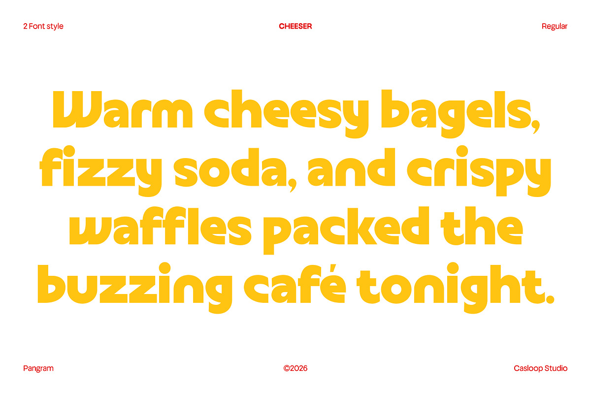 Cheeser – Stylistic Display Font, a Sans Serif Font by Casloop Studio (Photo 3 of 10)
