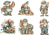 Whimsical Summer Grandpa Clipart, an Illustration by Designking (Thumbnail 3 of 5)