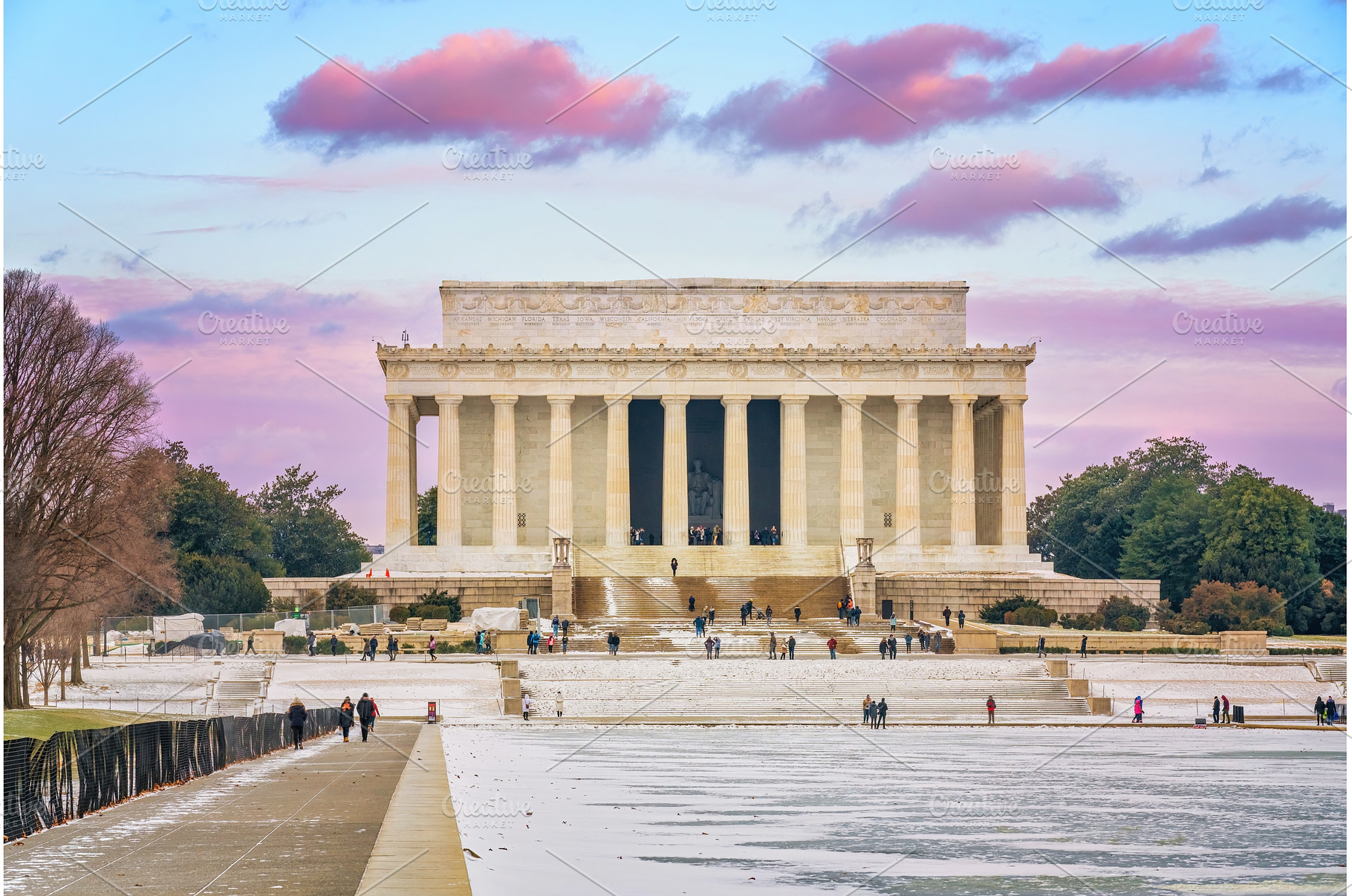 Lincoln memorial at winter, an Architecture Photo by sborisov