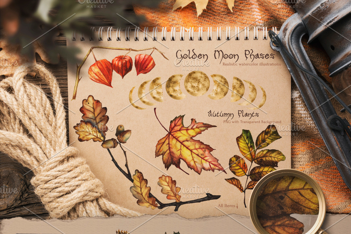 Blessed Samhain Watercolor Set, an Animal Illustration by Fluffy Unicorn (Photo 5 of 14)