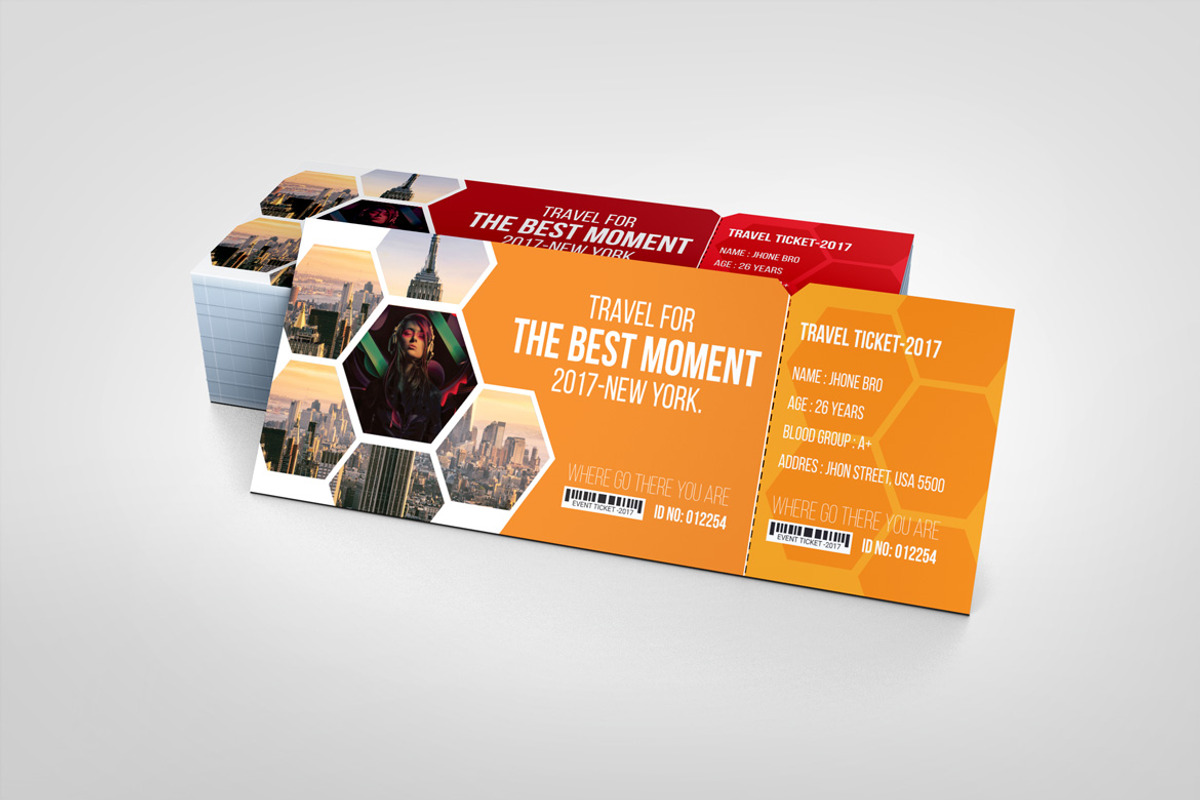 Printable Event Ticket Template, a Card Template by BrandlyTemplate (Photo 2 of 3)