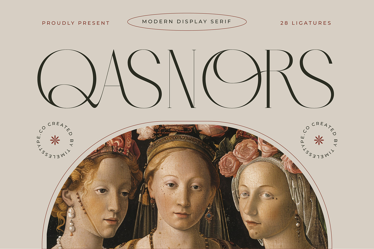 Qasnors Modern Display Serif, a Serif Font by timelesstype.co (Photo 1 of 20)