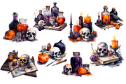 Halloween, big holiday set., an Object Illustration by AkvarelRiver (Thumbnail 6 of 10)