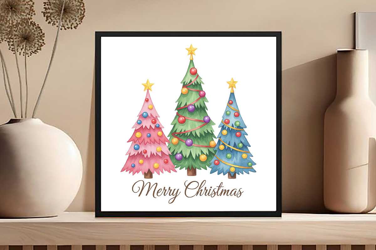 Merry Christmas Tree Png Design, an Illustration by Black Bird Studio (Photo 4 of 4)