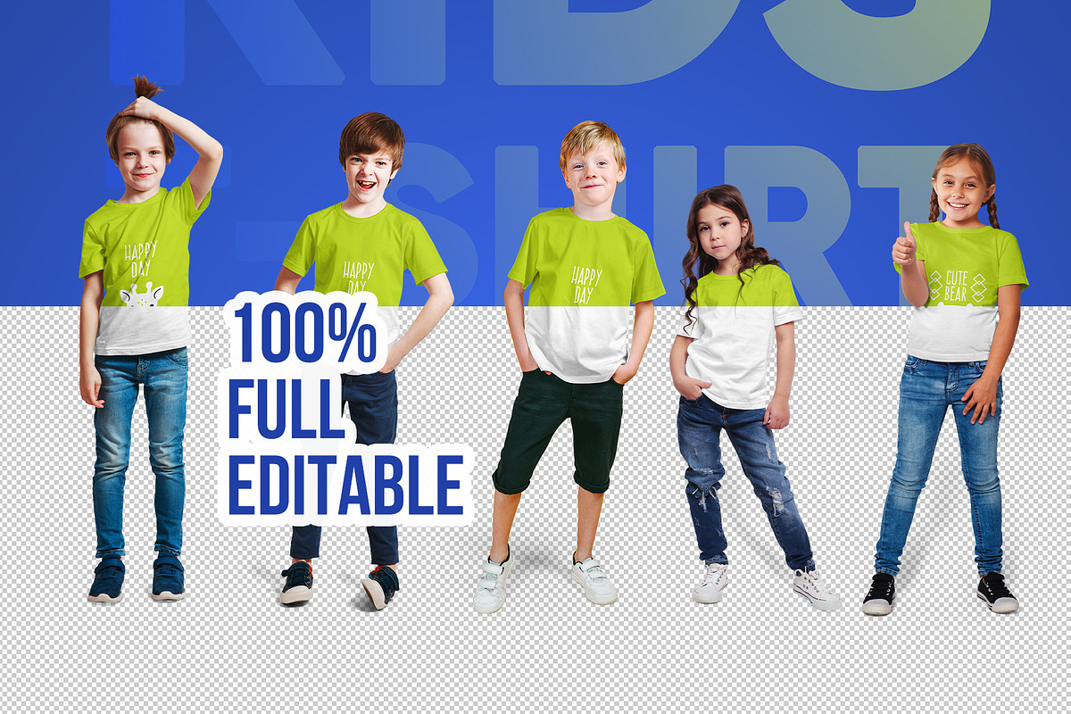 Mixed Kids T Shirt Mockups Vol3, a Shirt Mockup by Hi, Mock-Up! (Photo 2 of 15)