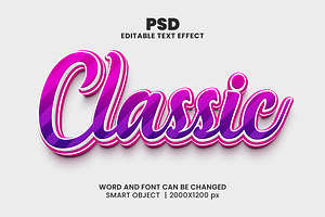 Classic 3D Text Effect font style, a Layer Style Add-On by bdrobin