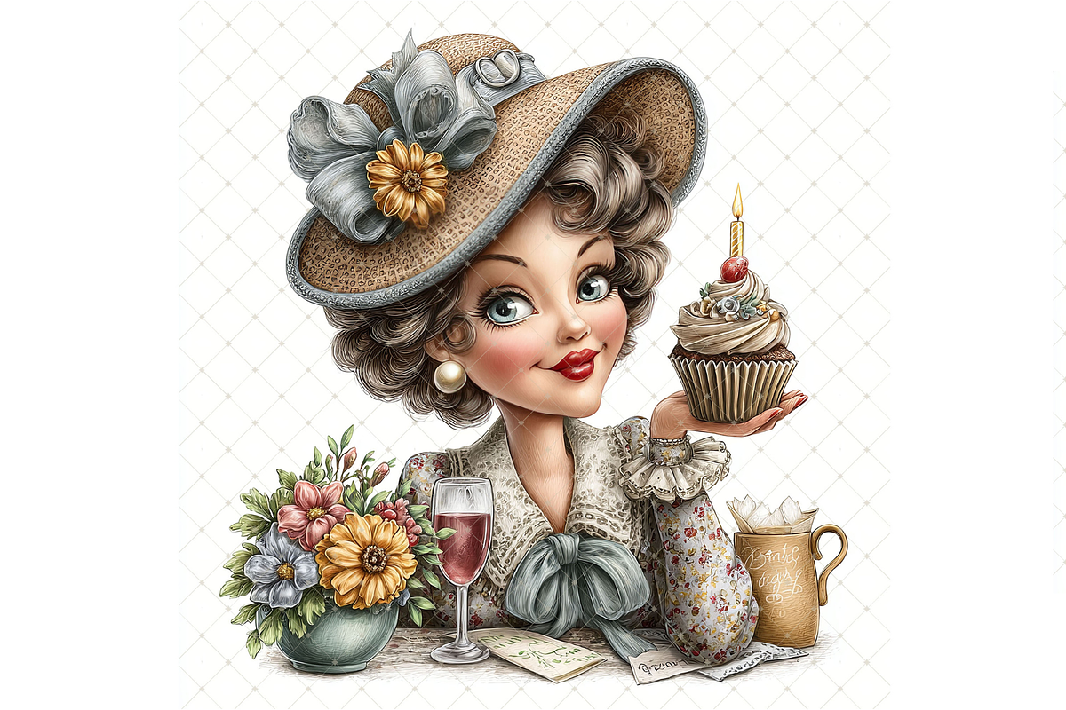 Woman Birthday Cupcake JPG, a Person Illustration by Memories By Lea (Photo 10 of 17)