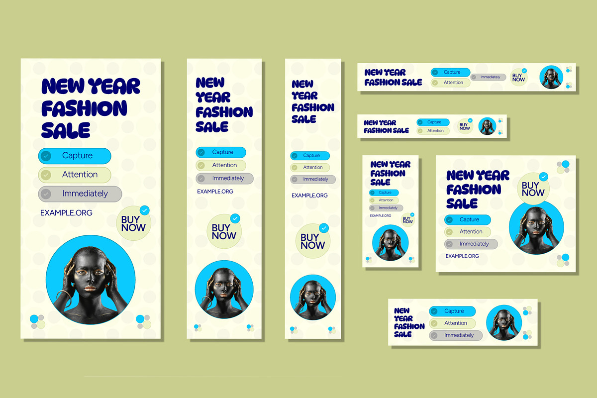 New Year Fashion Web Banner Ads, an UI Kit Template by CreativeShaper (Photo 3 of 4)