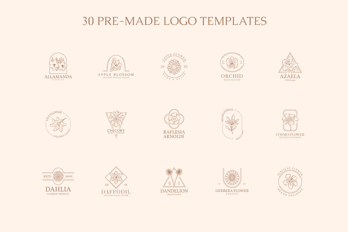 Floral Logo & Illustration, a Branding & Logo Template by Lightsense (Photo 4 of 10)