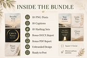 Calm Mind Social Media Quote Pack, a Social Media Template by Local Marketing Templates (Thumbnail 2 of 4)