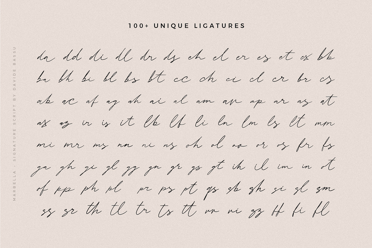 Marbella - Stylish signature script, a Script Font by Davide Bassu (Photo 10 of 11)