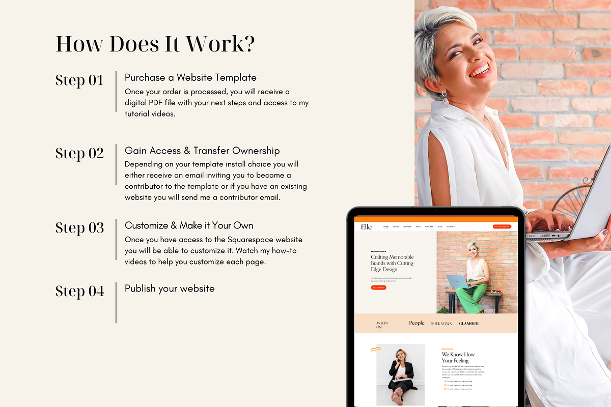 Squarespace 7.1 Template Elle, a Websites & App Template by thrivedigitally (Photo 7 of 8)