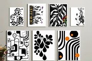 Black Abstract Botanical Wall Art, a Wallpaper Graphic by Helospace (Thumbnail 4 of 10)