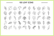 Bundle of Leaf Line Illustrations, an Illustration by Designfour (Thumbnail 3 of 7)