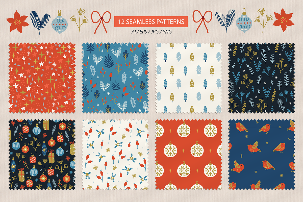 Snowy Christmas Kit, a Seasonal Illustration by miumiu (Photo 3 of 15)