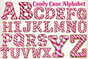 Candy Cane Alphabet Clipart, an Illustration by Dream Creation (Thumbnail 1 of 3)