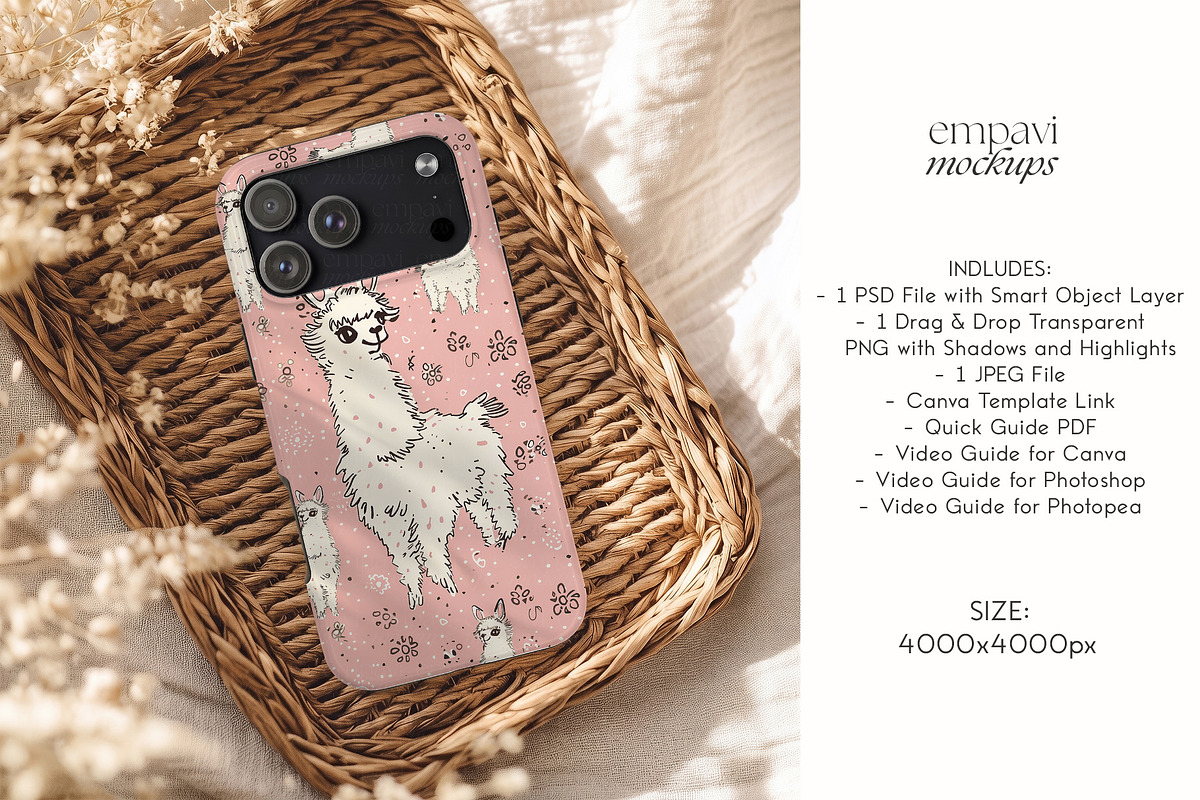 iPhone 18 Pro Max Phone Case Mockup, an iPhone Mockup by EmpaviMockups (Photo 7 of 7)