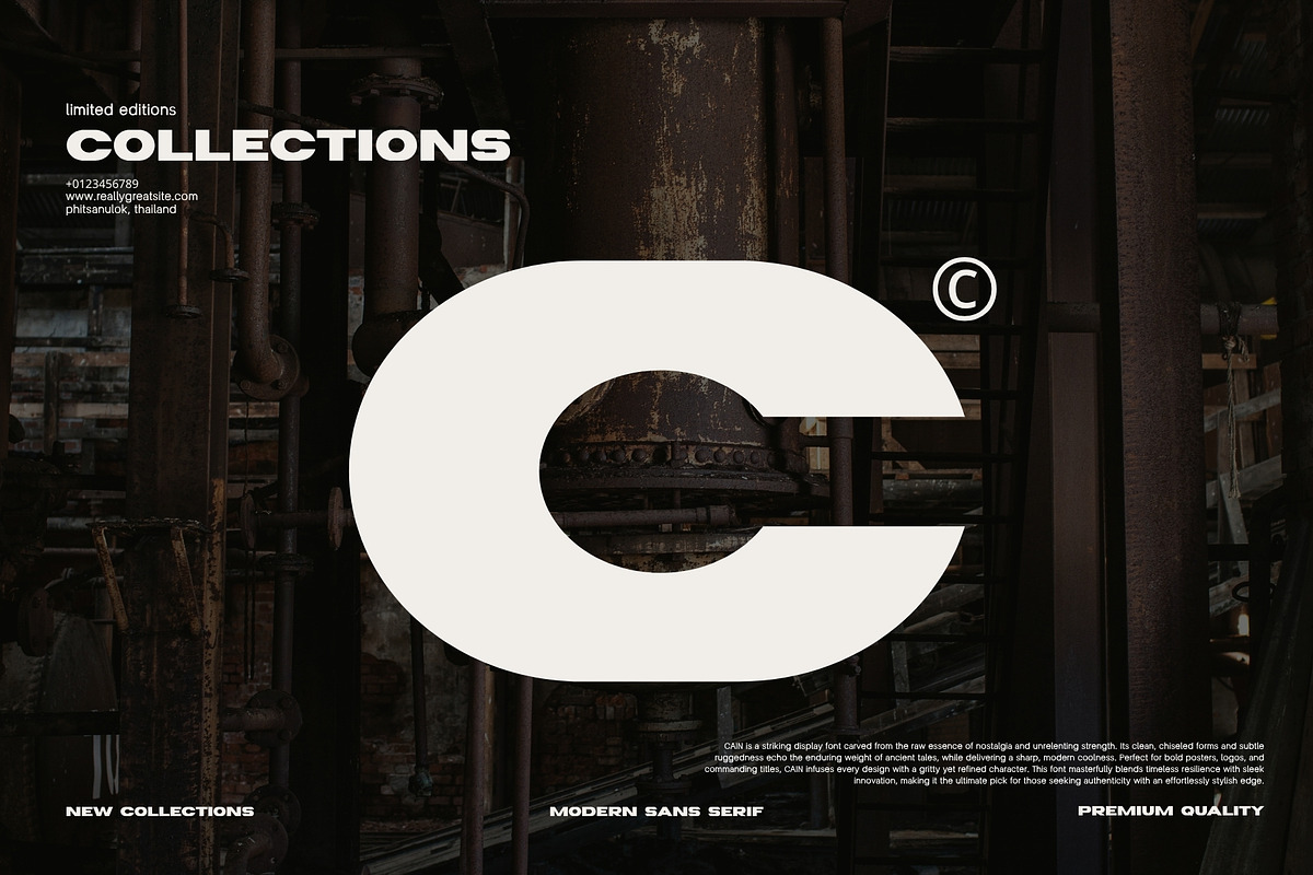 CAIN FONT - MODERNDISPLAY SAN SERIF, a Sans Serif Font by BURSTYPE (Photo 4 of 9)