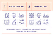 Interior Design Line Icon Set, an Outline Icon by iStar Design (Thumbnail 3 of 8)
