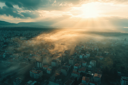 Aerial view of Karditsa city in Gree, a Photo by Iftikhar Alam
