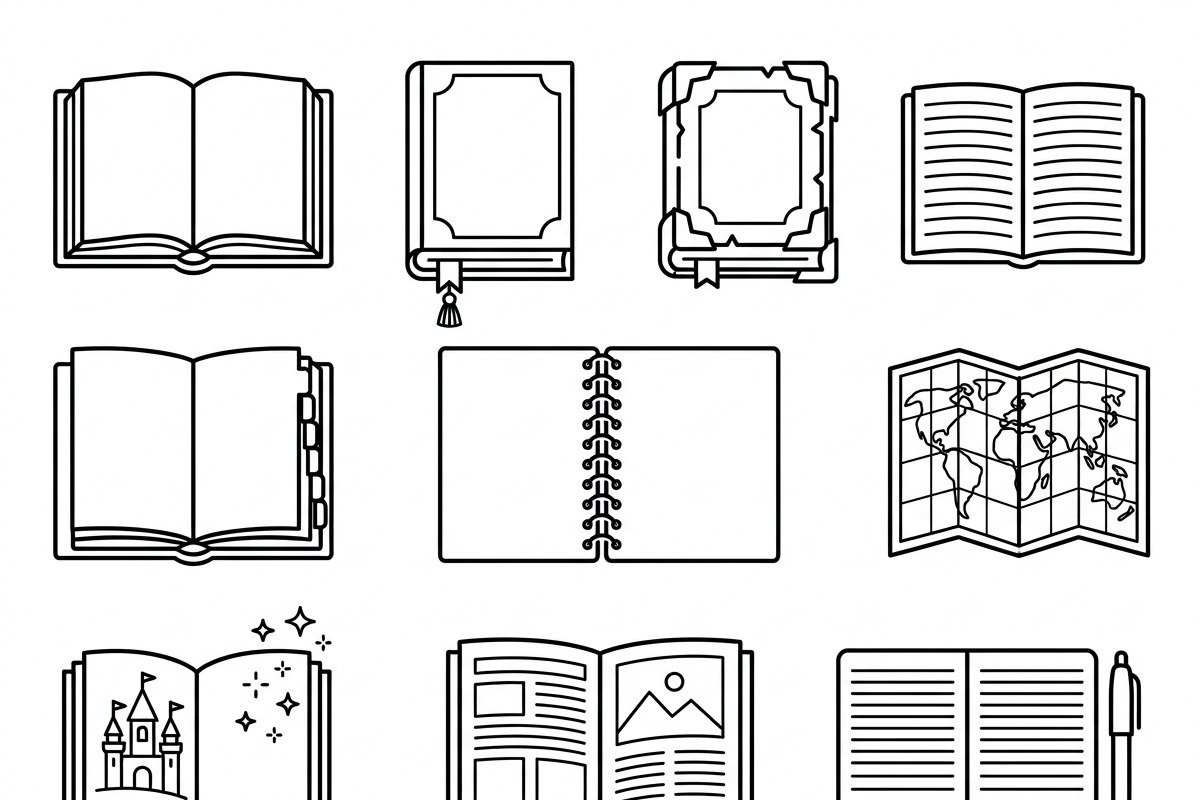 Bundles Bookstore Branding Icons, an Outline Icon by adenpinkstore (Photo 3 of 10)