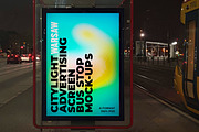 Warsaw Citylight Ad Bus Stop 2, an Advertising Mockup by Graphic Shelter (Thumbnail 3 of 4)