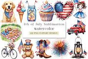 4th of July Sublimation, an Illustration by DreamArtGraphic (Thumbnail 1 of 4)