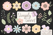 Pastel Flower Clipart & Vectors, an Illustration by Amanda Ilkov (Thumbnail 2 of 4)
