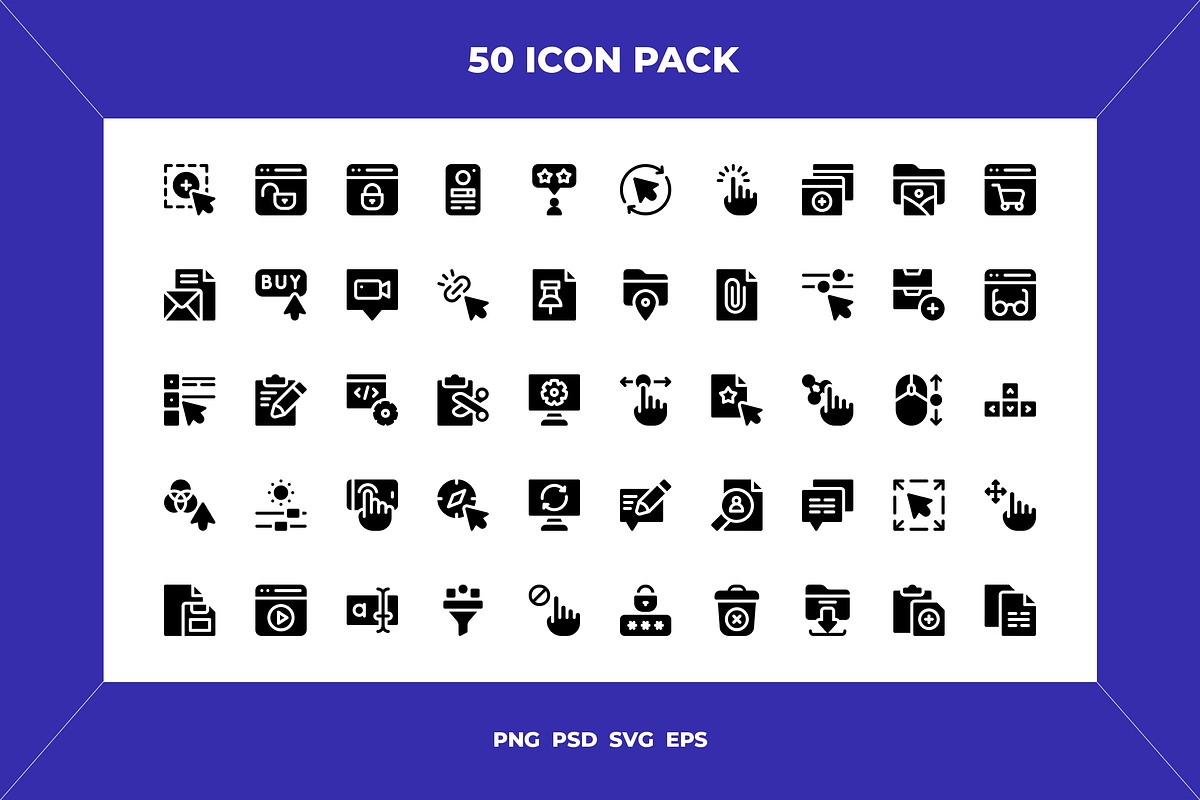 User actions icons, an Outline Icon by Wencory (Photo 1 of 2)