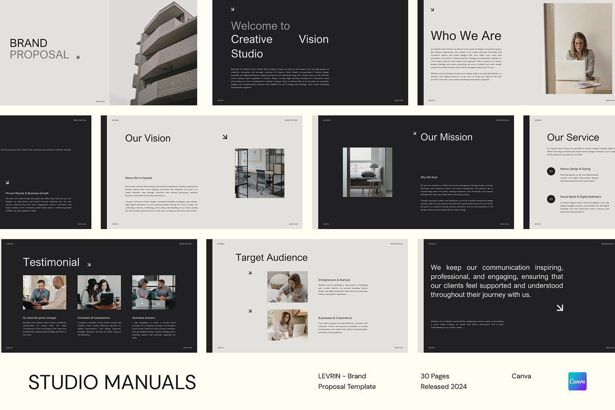 LEVRIN - Brand Proposal Template, a Social Media Template by Studio Manuals (Photo 2 of 8)