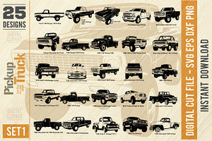 Pickup Truck SVG Bundle - Pickup Car