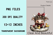 Whimsical Pool Day Highland Cow Clip, an Illustration by SVGArt (Thumbnail 4 of 9)