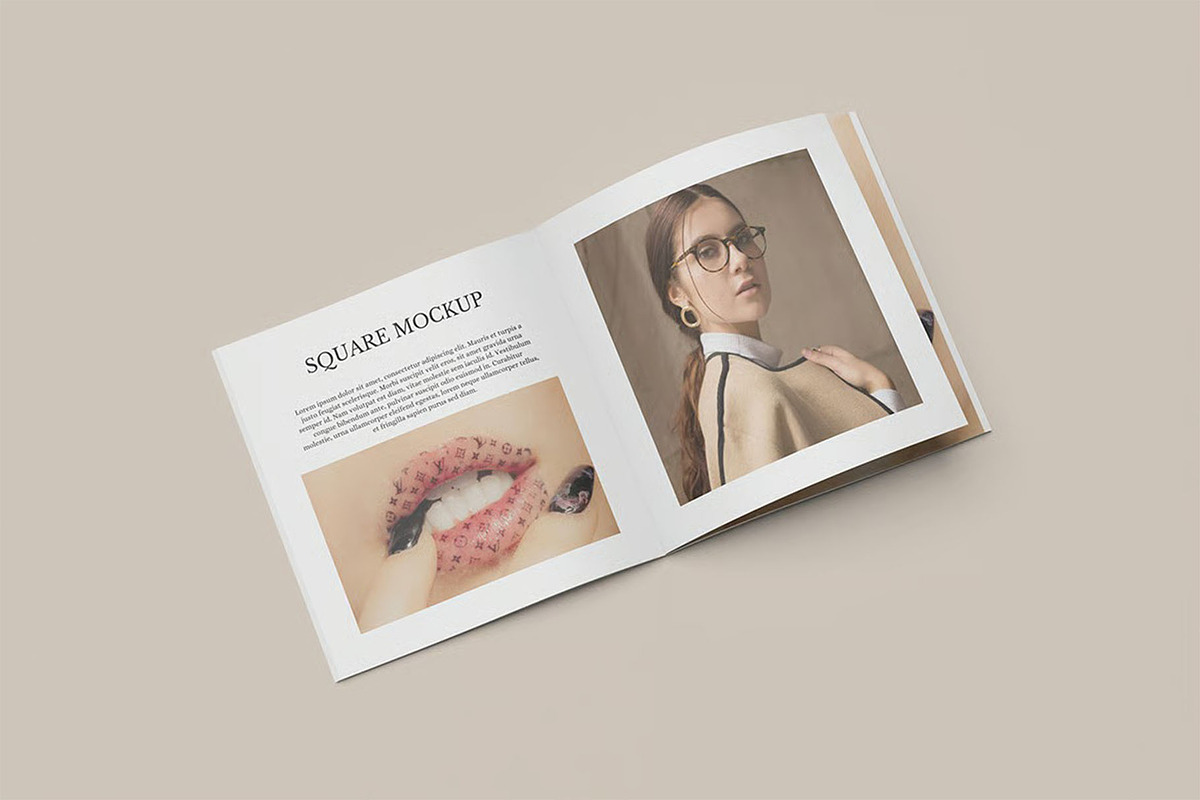 Square Catalog Brochure Mockup, an Advertising Mockup by zpackcreative (Photo 3 of 5)