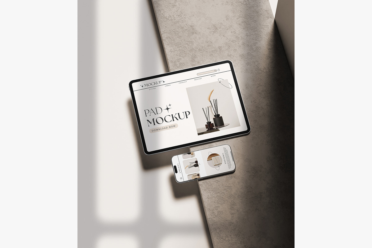 Vintage Device Mockup: iPhone & iPad, an iPhone Mockup by mockupocka (Photo 7 of 10)