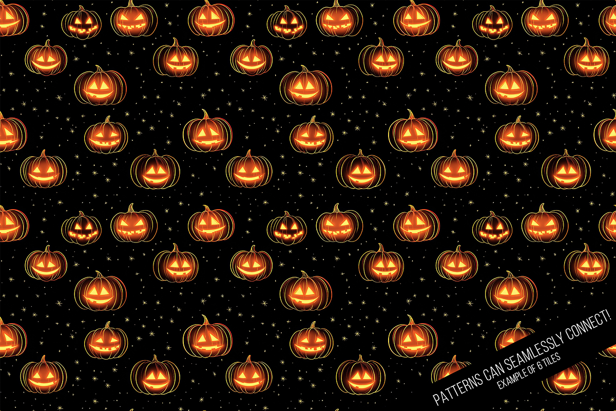 Halloween Glow Digital Paper, a Pattern Graphic by Chromolume Studio (Photo 9 of 16)