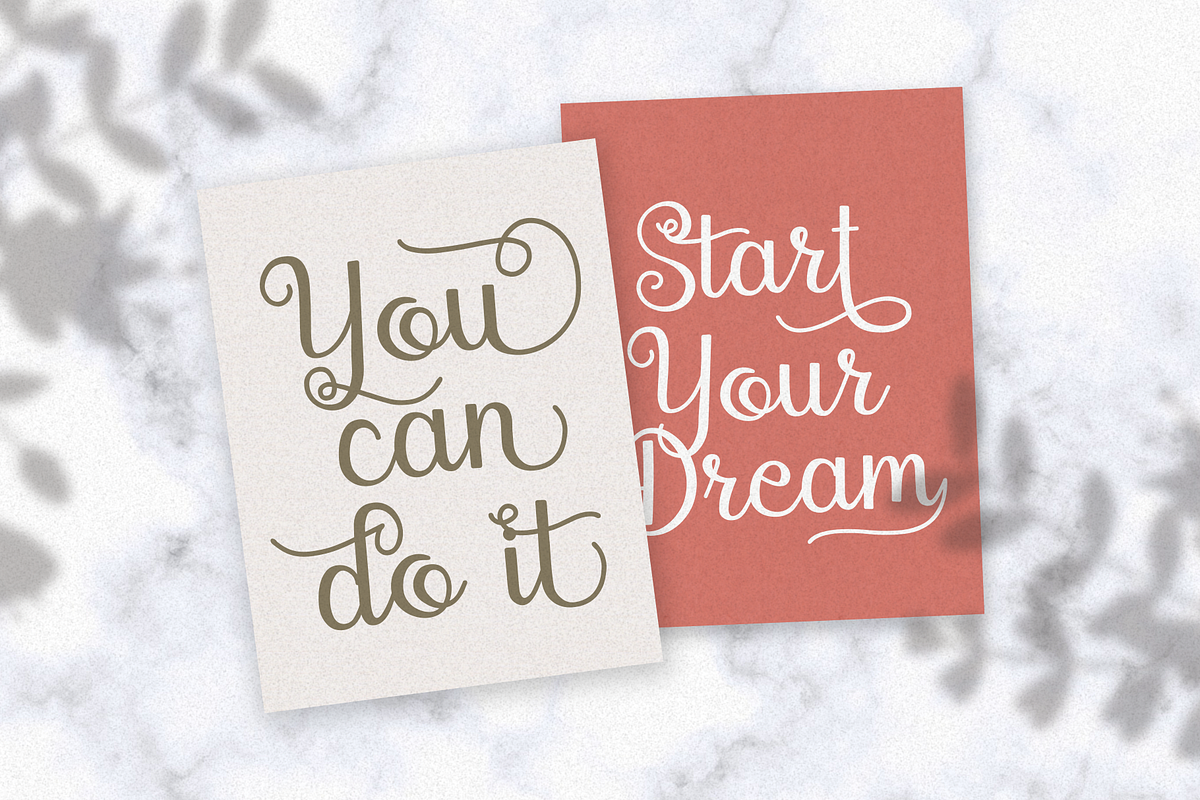 Rosmitta Script Font preview 7