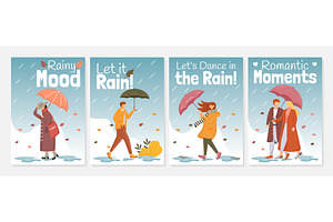 Rainy mood poster templates set, an App Template by IMG visuals characters