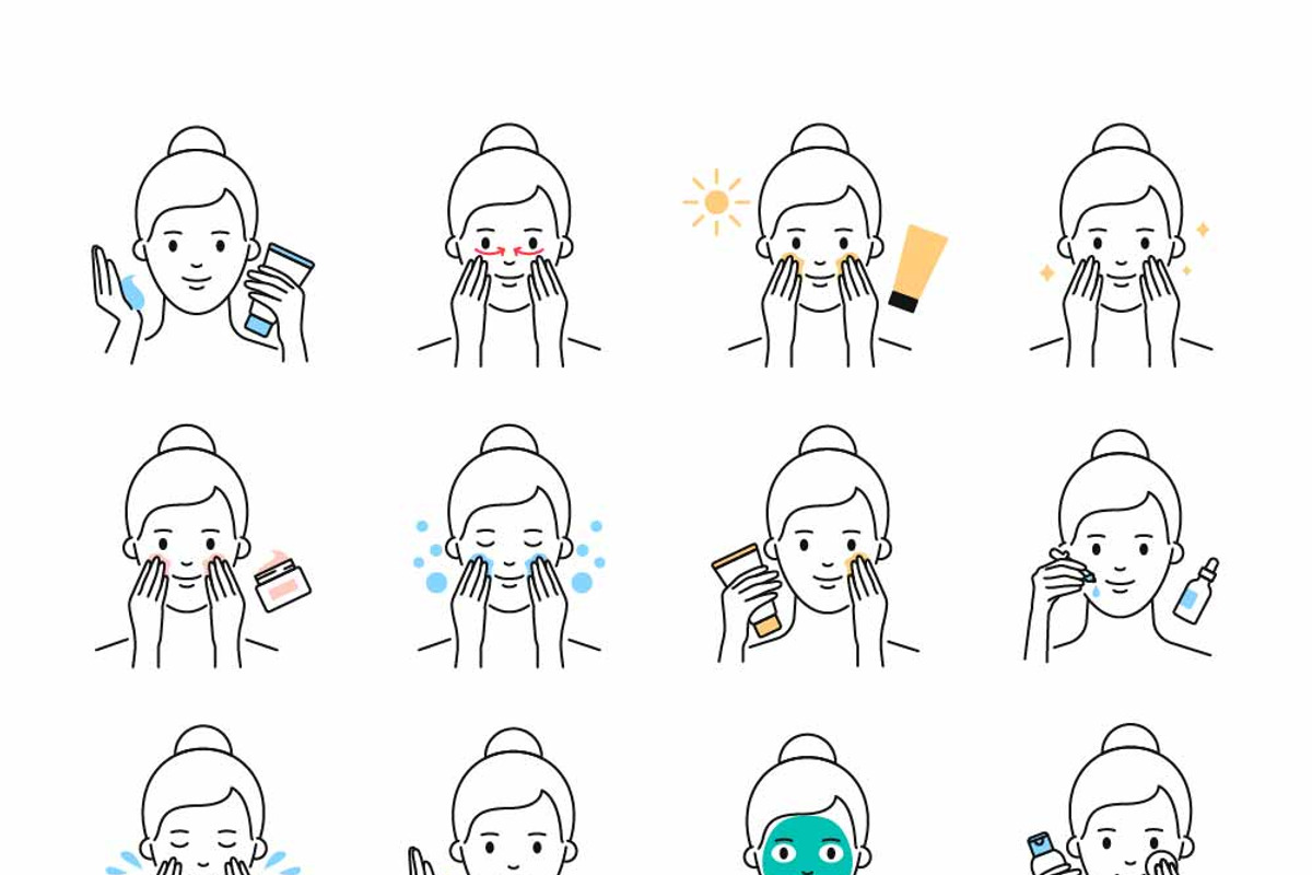 Women's skincare icons, an Outline Icon by mayrum (Photo 2 of 2)
