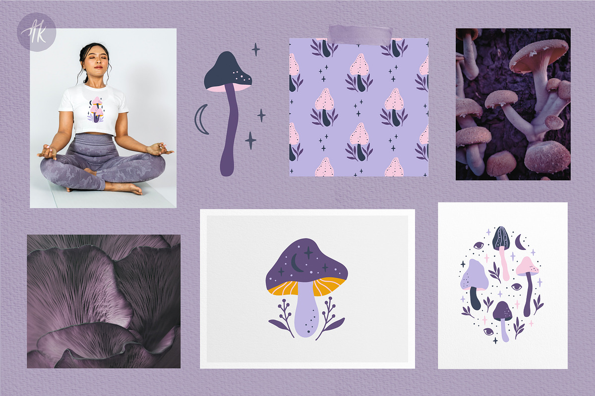 Mystical Mushrooms Clipart Set, an Object Graphic by Alena Koval (Photo 15 of 16)