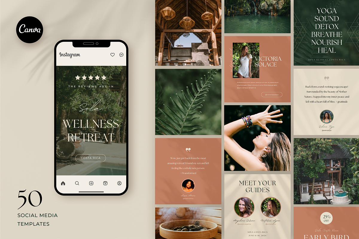 Retreat Social Media Templates, a Social Media Template by S K Y B O X (Photo 1 of 10)